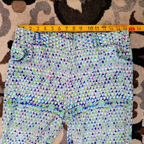 Lightweight Joggers Multicolor Pastel Diamond Print 3D Urban Pants Y2K Sz L - Picture 8 of 13